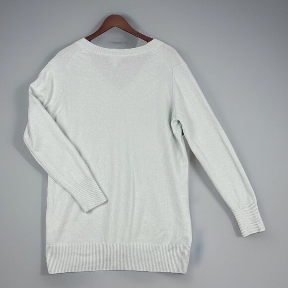 Soft by Naadam 100% Cashmere Essential V-Neck Pullover Sweater Mint Green Large - Picture 2 of 6
